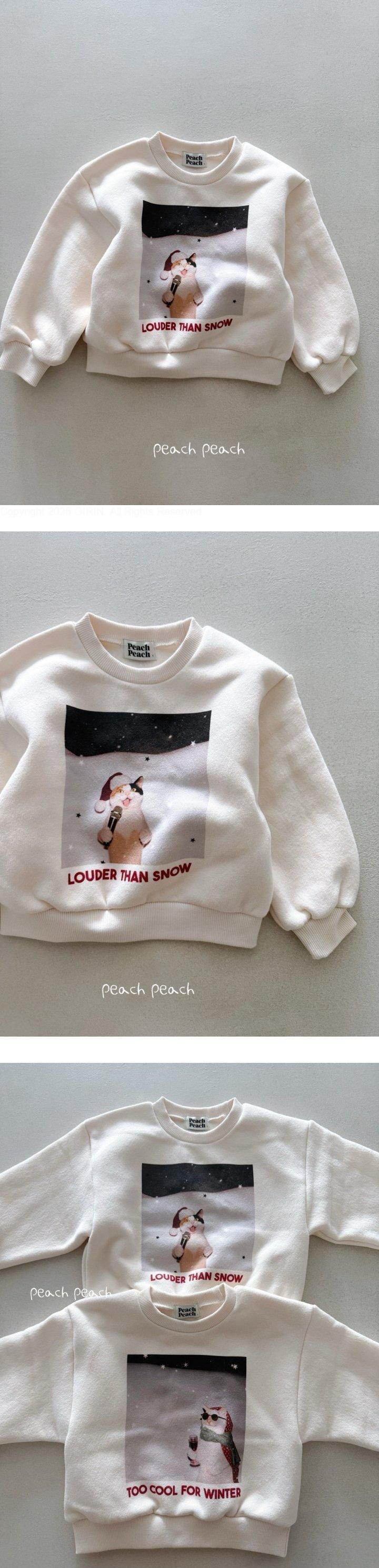 Peach Peach - Korean Children Fashion - #fashionkids - Singing Cat Sweatshirt - 2