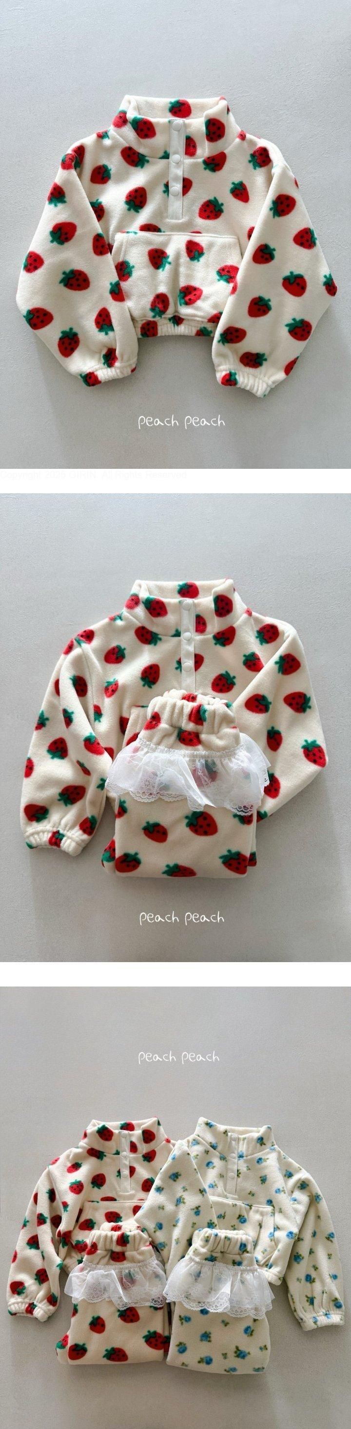 Peach Peach - Korean Children Fashion - #littlefashionista - Strawberry Anorak - 2