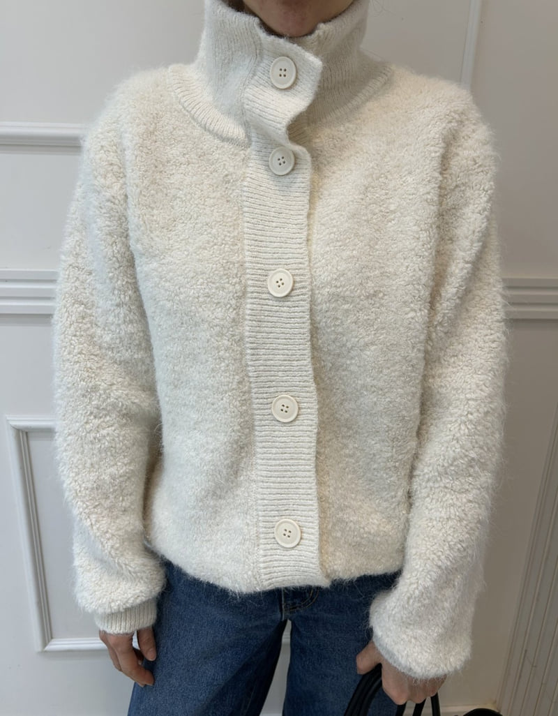 Pearls room - Korean Women Fashion - #momslook - Boucle High Neck Knit - 5