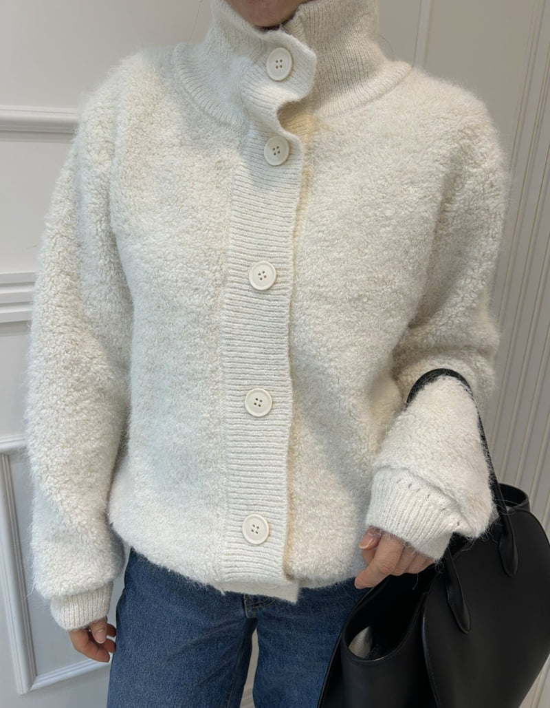 Pearls room - Korean Women Fashion - #momslook - Boucle High Neck Knit - 7