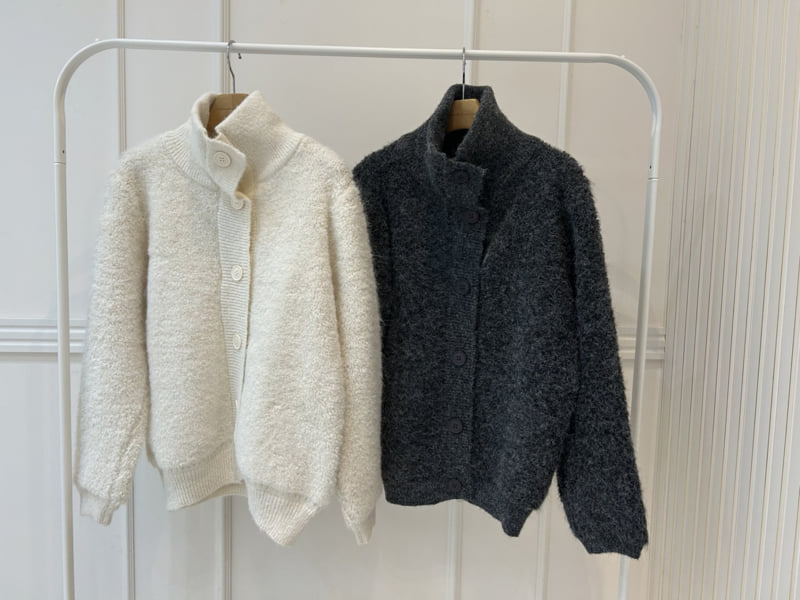 Pearls room - Korean Women Fashion - #momslook - Boucle High Neck Knit - 9