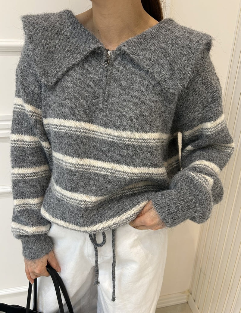 Pearls room - Korean Women Fashion - #romanticstyle - Sailor Knit - 2