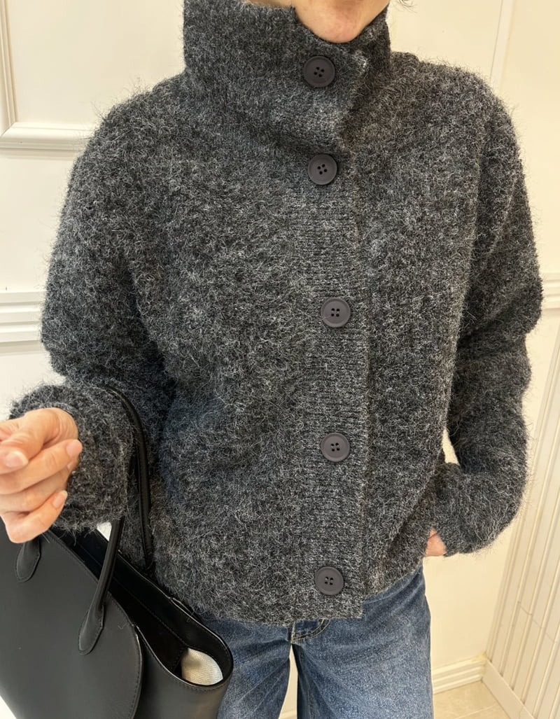 Pearls room - Korean Women Fashion - #shopsmall - Boucle High Neck Knit - 2