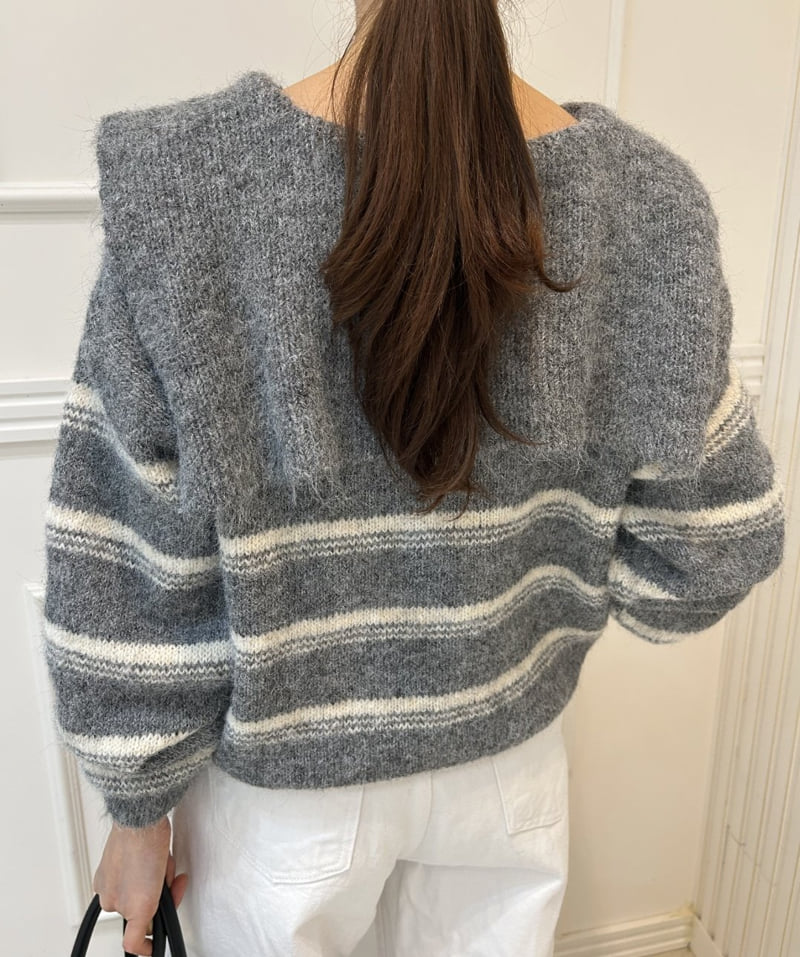 Pearls room - Korean Women Fashion - #shopsmall - Sailor Knit - 4