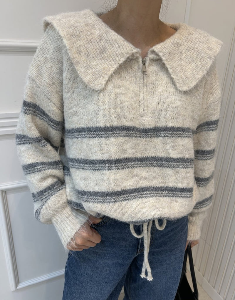 Pearls room - Korean Women Fashion - #thelittlethings - Sailor Knit - 5