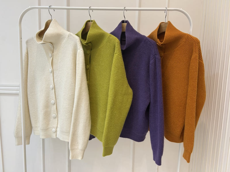 Pearls room - Korean Women Fashion - #womensfashion - High-Neck Knit - 12