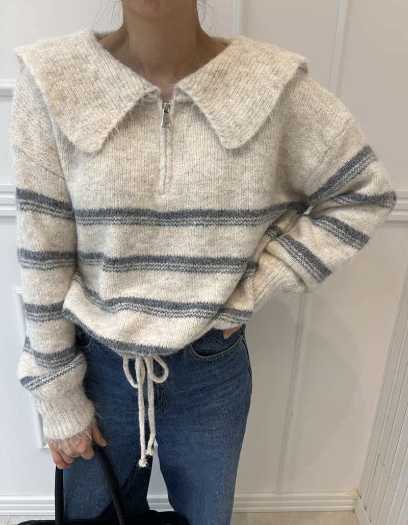 Pearls room - Korean Women Fashion - #womensfashion - Sailor Knit - 7