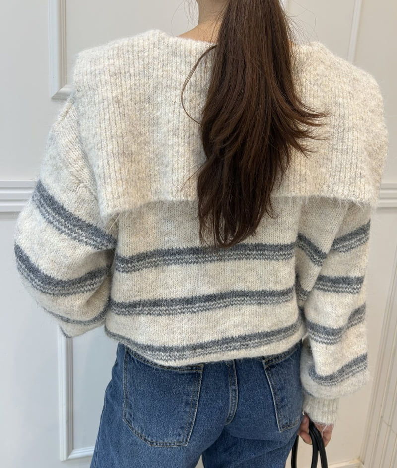 Pearls room - Korean Women Fashion - #womensfashion - Sailor Knit - 9