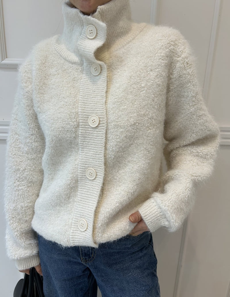 Pearls room - Korean Women Fashion - #womensfashion - Boucle High Neck Knit - 6