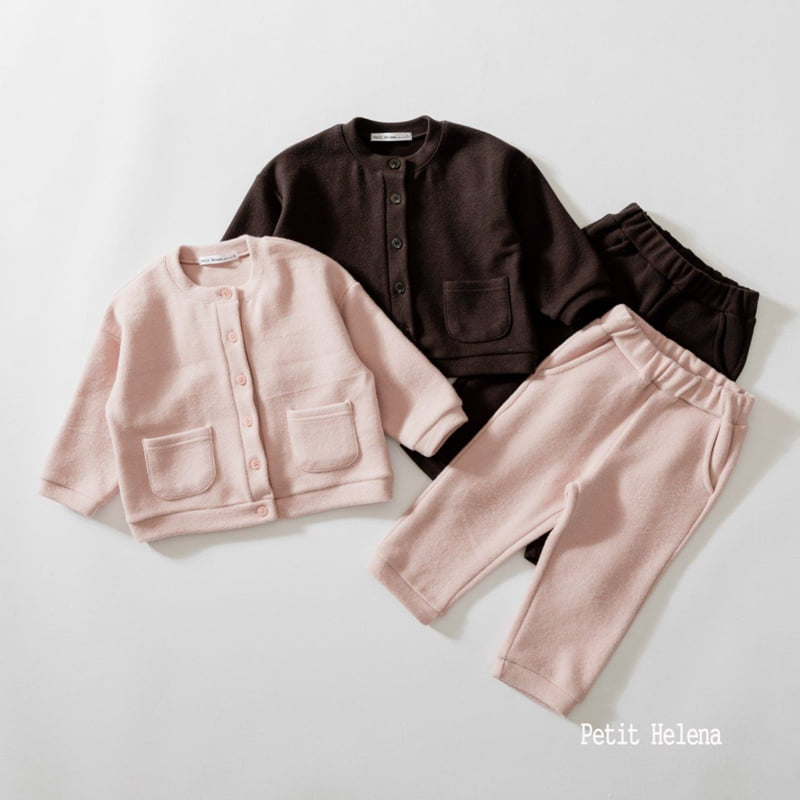 Petit Helena - Korean Children Fashion - #fashionkids - Posy Fleece Top Bottom Set - 2