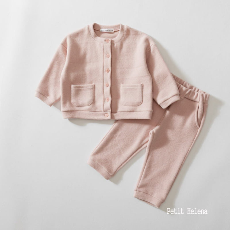 Petit Helena - Korean Children Fashion - #kidsshorts - Posy Fleece Top Bottom Set - 4