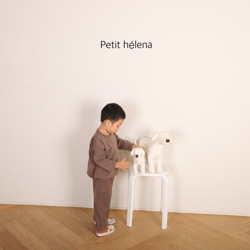 Petit Helena - Korean Children Fashion - #stylishchildhood - Square Stretch Top Bottom Set - 7
