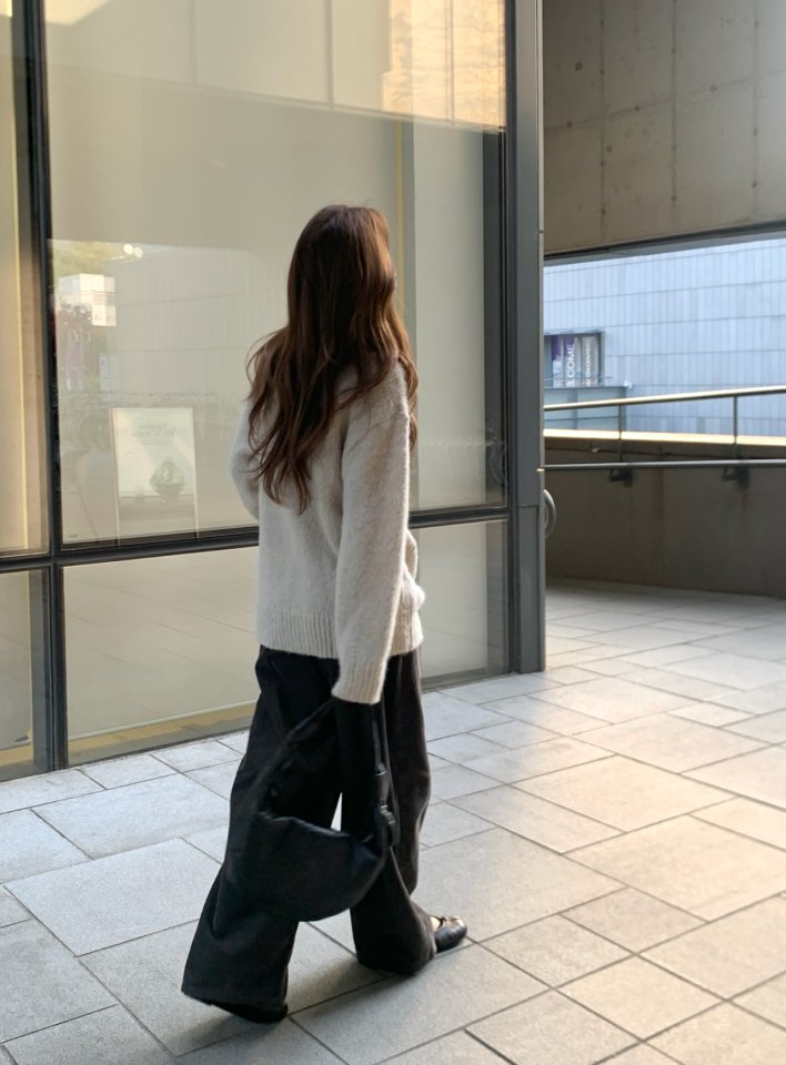 Pomelo - Korean Women Fashion - #momslook - Corduroy Denim Pants - 5