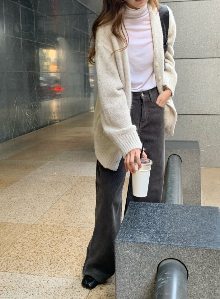 Pomelo - Korean Women Fashion - #pursuepretty - Corduroy Denim Pants - 9