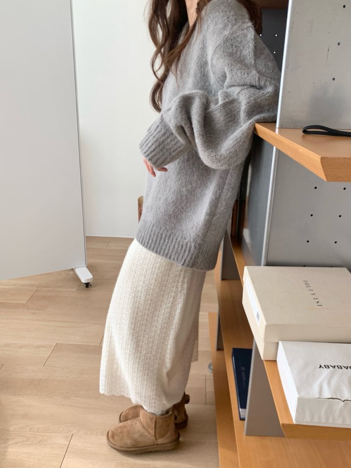 Pomelo - Korean Women Fashion - #pursuepretty - Maxi Fleece Lace Skirt - 7
