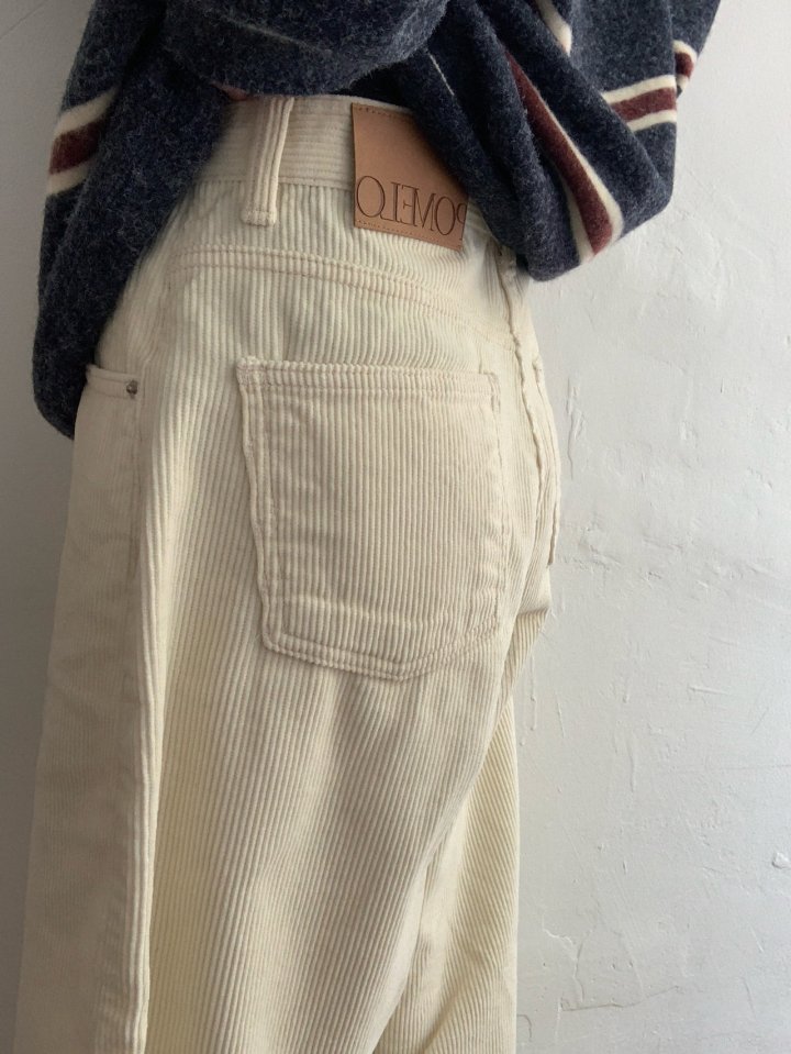Pomelo - Korean Women Fashion - #restrostyle - Corduroy Denim Pants - 10