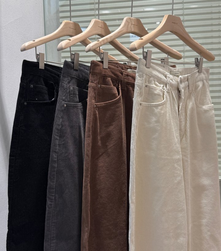 Pomelo - Korean Women Fashion - #romanticstyle - Corduroy Denim Pants - 11