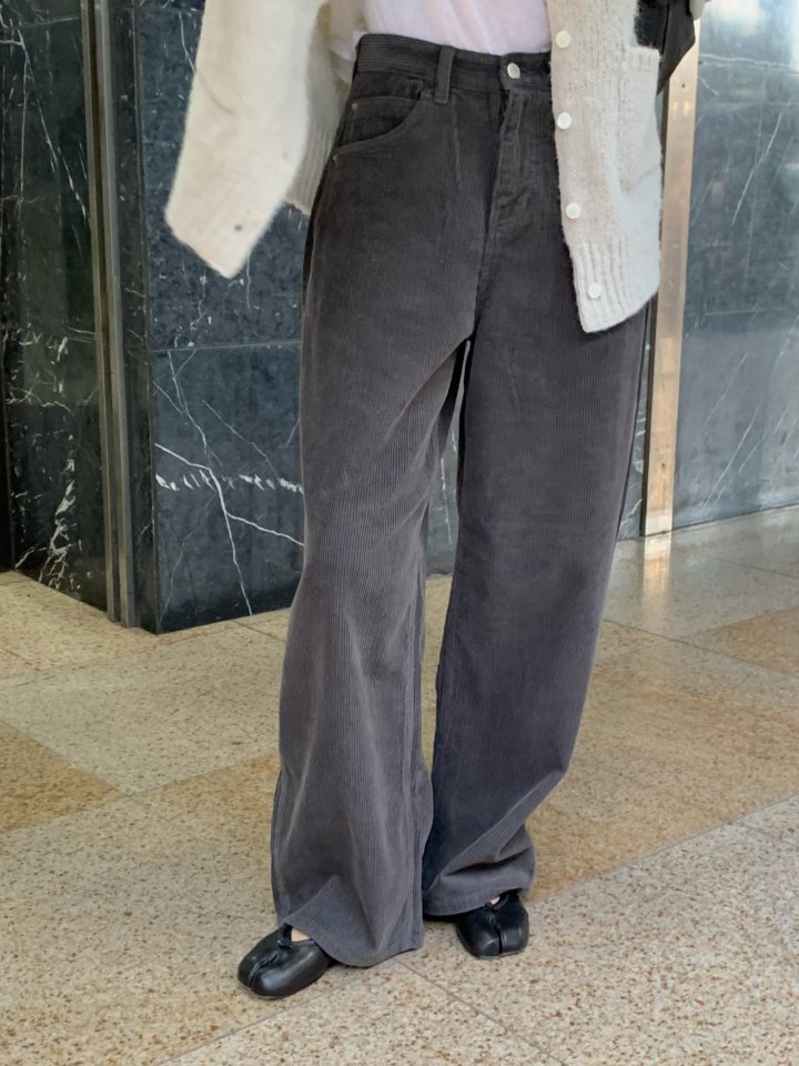 Pomelo - Korean Women Fashion - #vintageinspired - Corduroy Denim Pants - 7