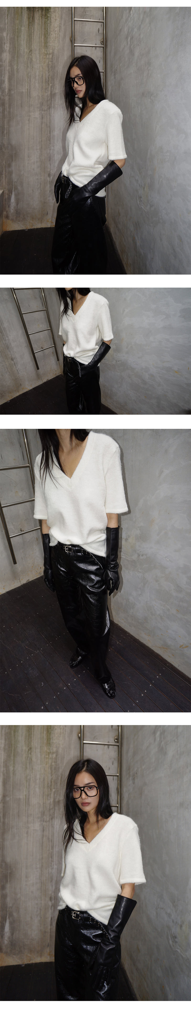 Project Wave - Korean Women Fashion - #momslook - Boucle Short Sleeve Tee - 8