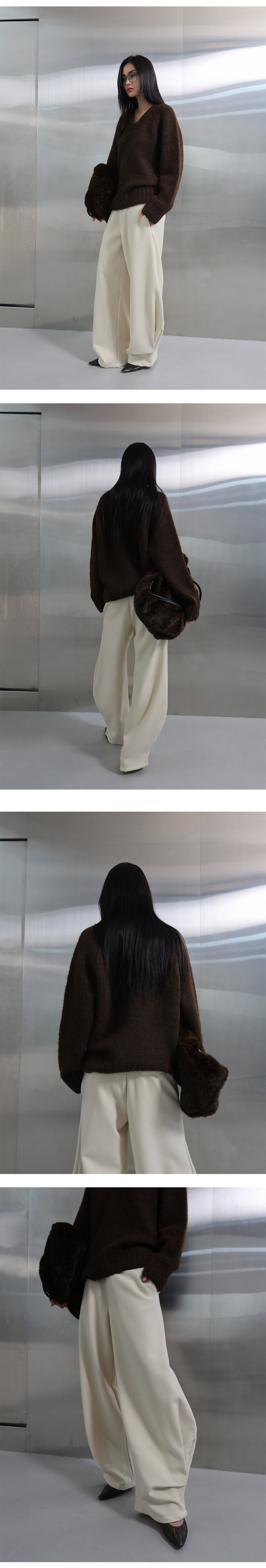 Project Wave - Korean Women Fashion - #momslook - Mono Wool Balloon Slacks - 3