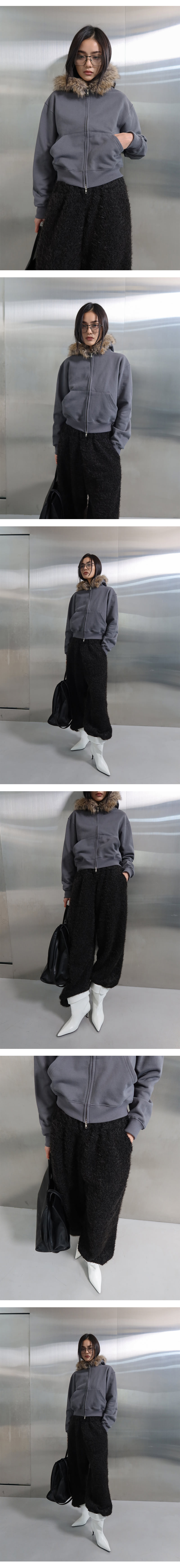 Project Wave - Korean Women Fashion - #womensfashion - Winter Soft Fleece Hooded Zip-up - 4