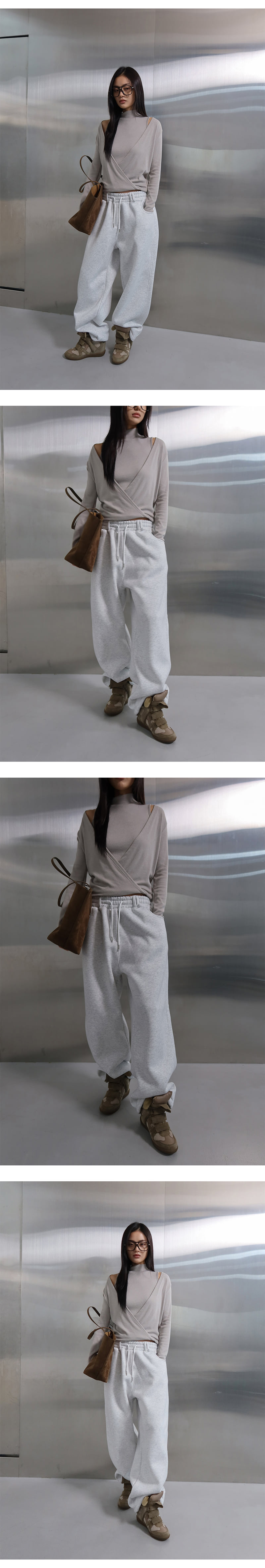Project Wave - Korean Women Fashion - #womensfashion - Double Layer Turtleneck Tee - 4