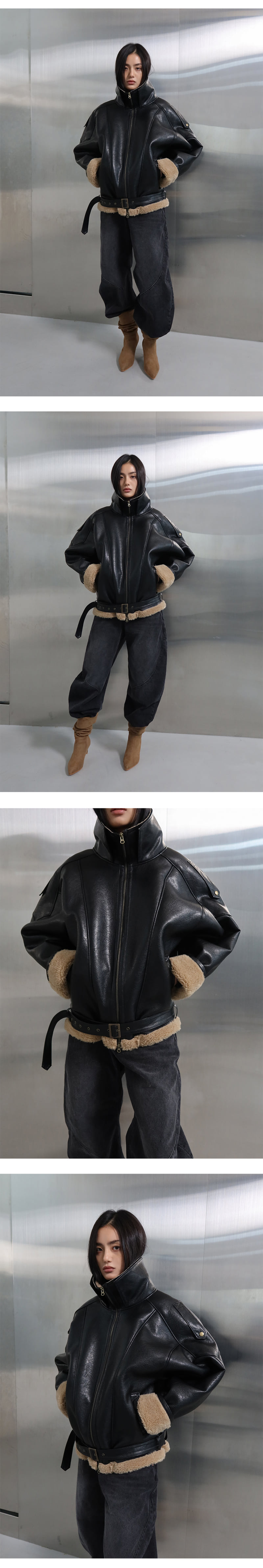 Project Wave - Korean Women Fashion - #momslook - Bold Cut Wide Denim Pants - 3