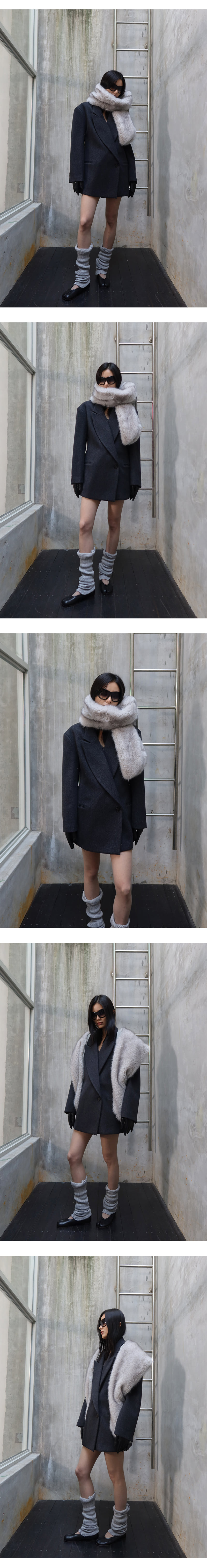 Project Wave - Korean Women Fashion - #momslook - Rabbit Soft Muffler - 2