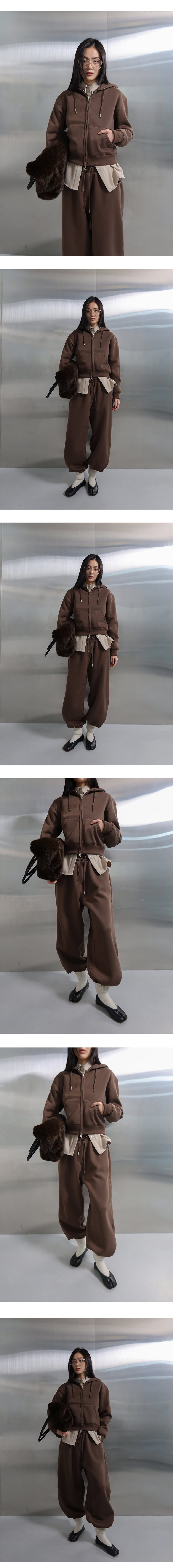 Project Wave - Korean Women Fashion - #momslook - Plan Fleece Banding Pants