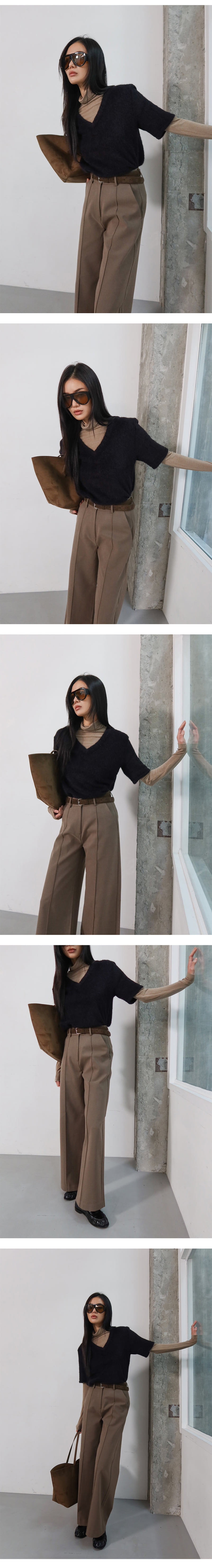 Project Wave - Korean Women Fashion - #shopsmall - Boucle Short Sleeve Tee