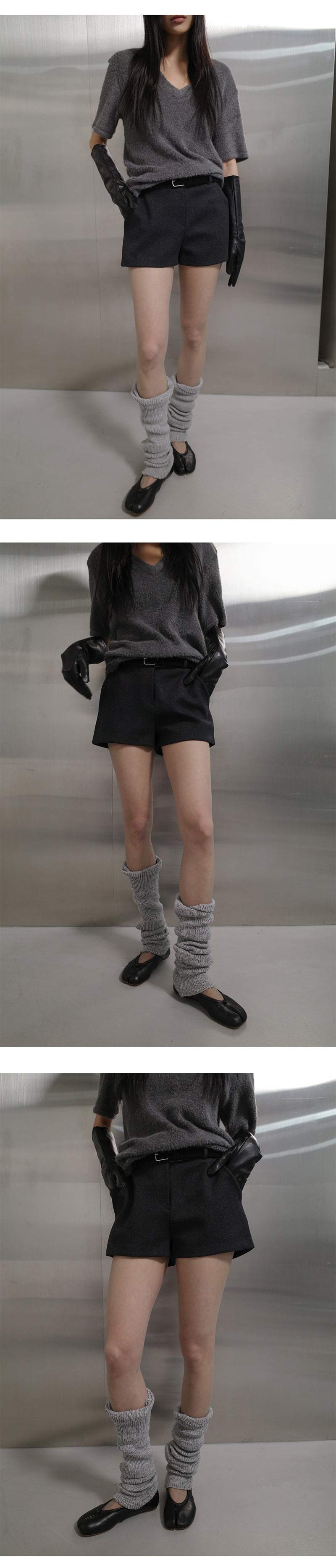 Project Wave - Korean Women Fashion - #womensfashion - Wool Twill Short Pants - 2