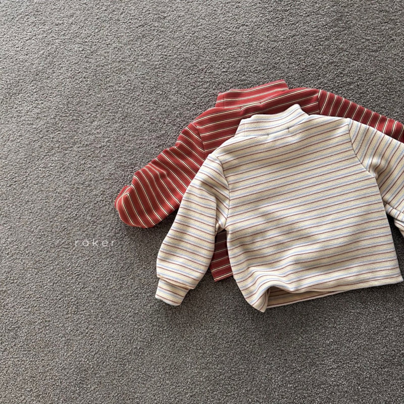 Raker - Korean Children Fashion - #childofig - Three Stripe Mock Turtleneck Tee - 3