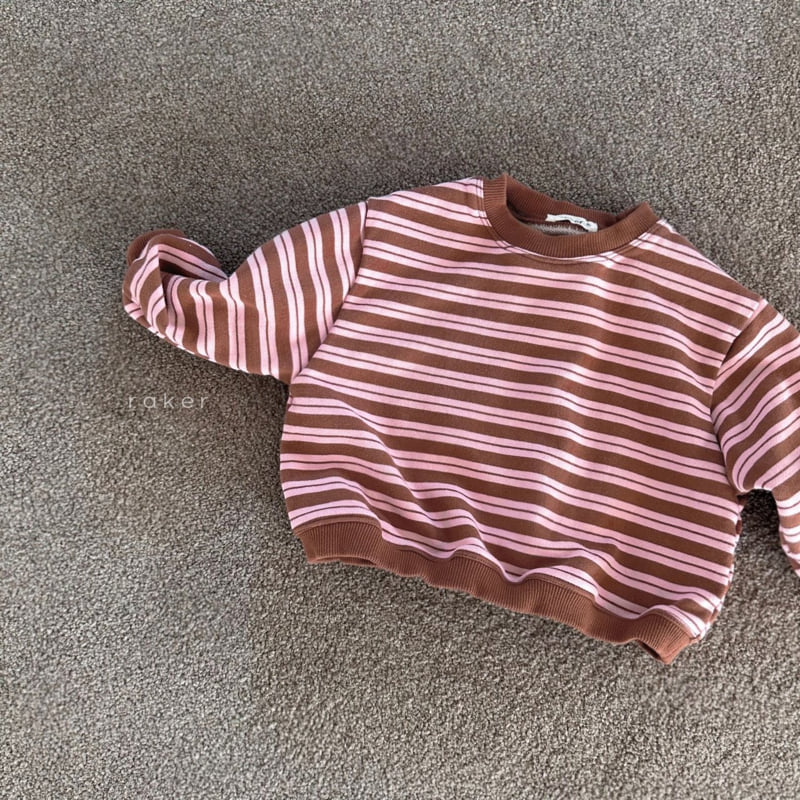 Raker - Korean Children Fashion - #childrensboutique - Coco Stripe Pattern Sweatshirt - 3