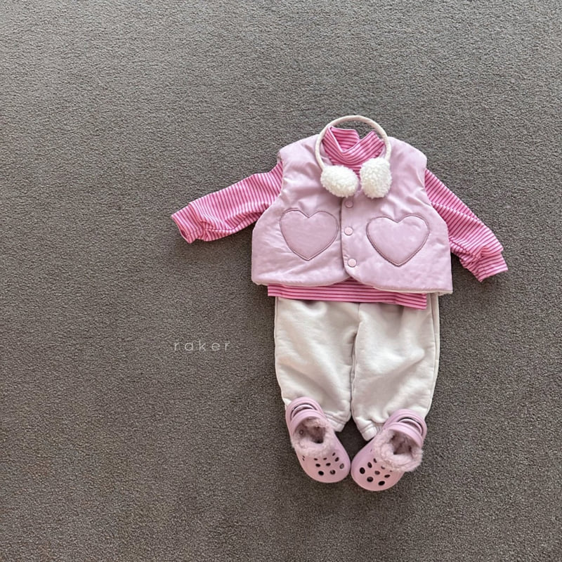 Raker - Korean Children Fashion - #designkidswear - Tiny Stripe Mock Turtleneck Tee - 5