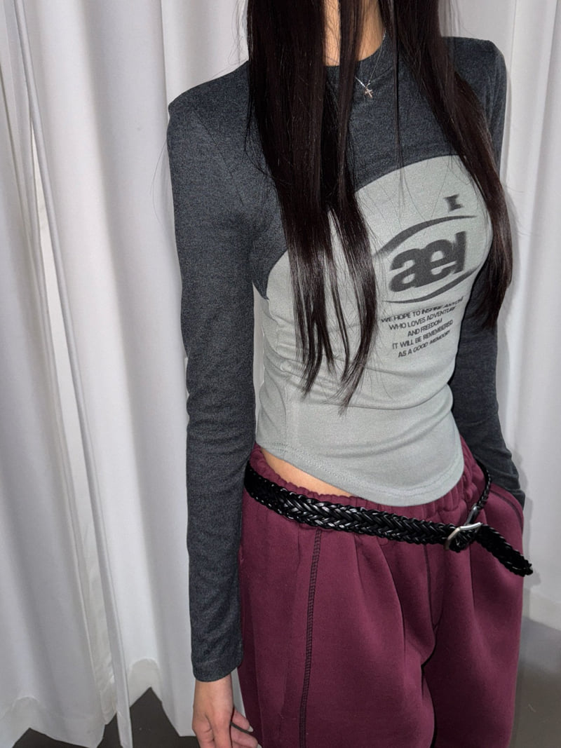 Rare Closet - Korean Women Fashion - #momslook - El Curve Color Tee - 2