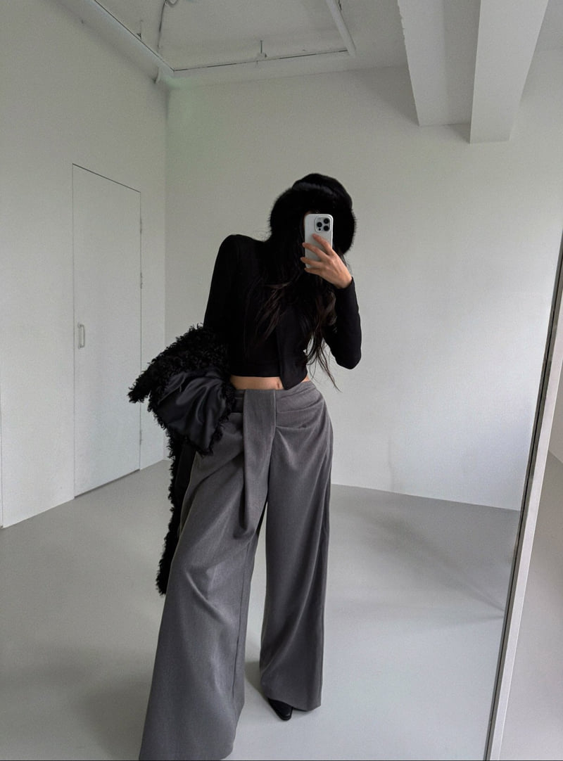 Rare Closet - Korean Women Fashion - #pursuepretty - Twist Wide Wool Pants - 12