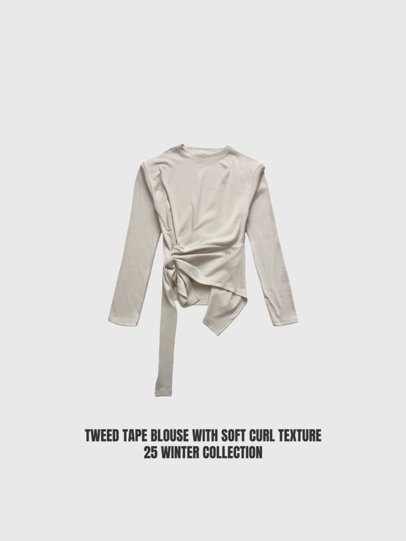Rare Closet - Korean Women Fashion - #restrostyle - Diagonal Wrap Tee - 8