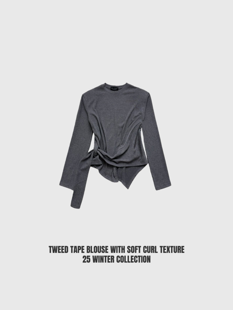 Rare Closet - Korean Women Fashion - #romanticstyle - Diagonal Wrap Tee - 9