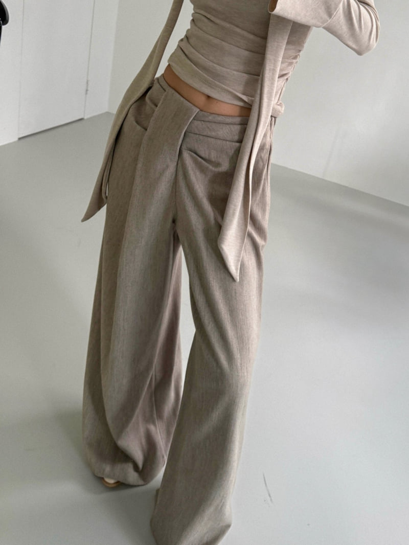 Rare Closet - Korean Women Fashion - #womensfashion - Twist Wide Wool Pants