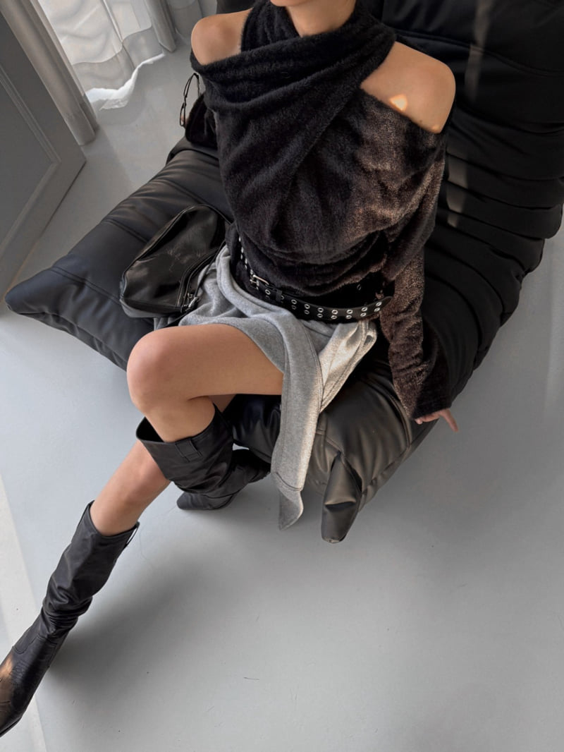 Rare Closet - Korean Women Fashion - #womensfashion - Mellow Angora Slit Tee