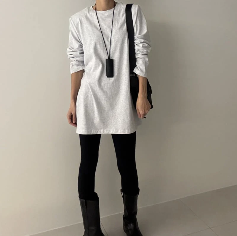 Ripple - Korean Women Fashion - #momslook - Genie Fleece Padded Tee - 11
