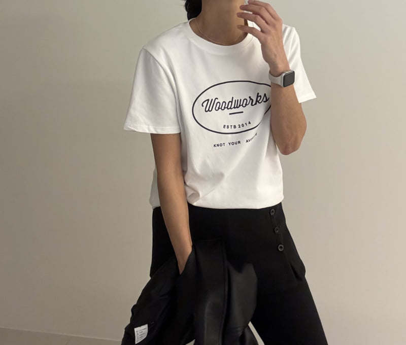 Ripple - Korean Women Fashion - #womensfashion - Wood Tee - 4
