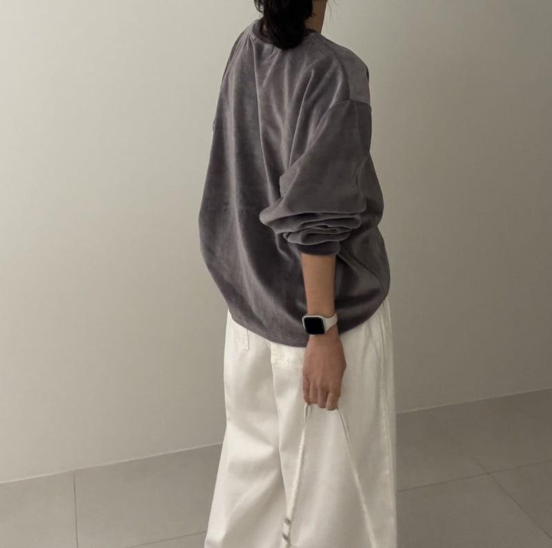 Ripple - Korean Women Fashion - #momslook - Meg Velour Sweatshirt - 7