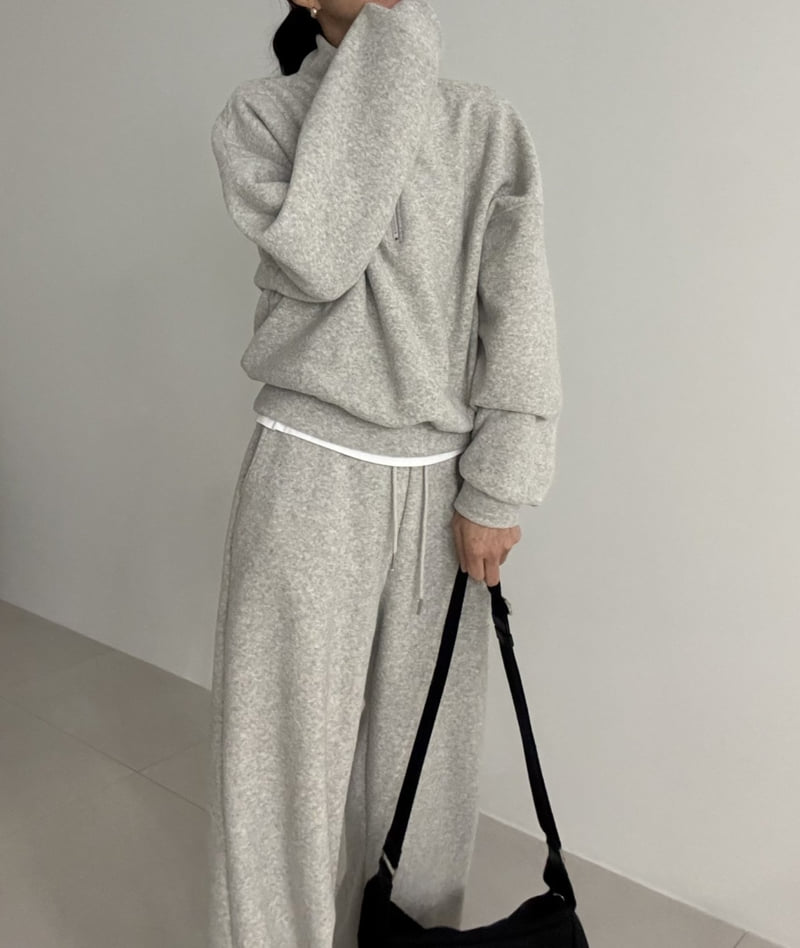 Ripple - Korean Women Fashion - #momslook - Boucle Fleece Set - 2