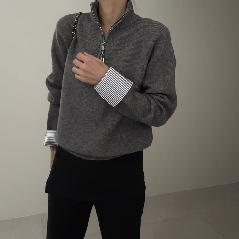 Ripple - Korean Women Fashion - #momslook - Monica Zip Knit - 2