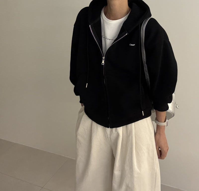 Ripple - Korean Women Fashion - #restrostyle - Clover Fleece Hood Zip-Up - 12