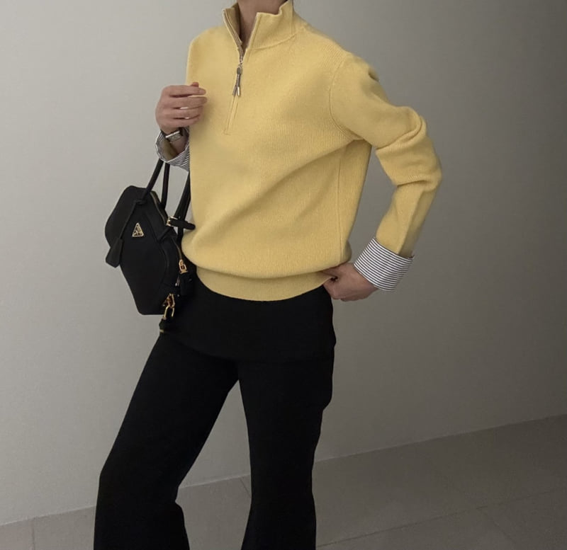 Ripple - Korean Women Fashion - #romanticstyle - Monica Zip Knit - 8