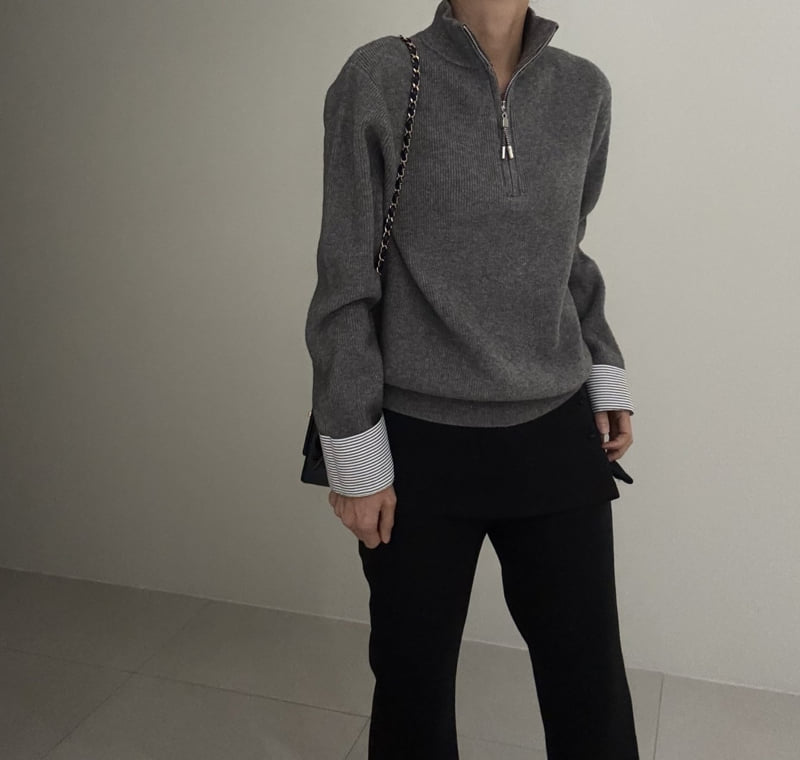 Ripple - Korean Women Fashion - #womensfashion - Monica Zip Knit - 4