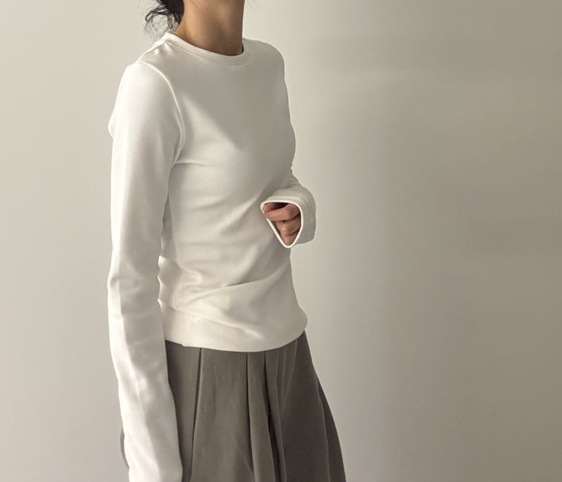 Ripple - Korean Women Fashion - #womensfashion - Basic Fleece Tee - 3