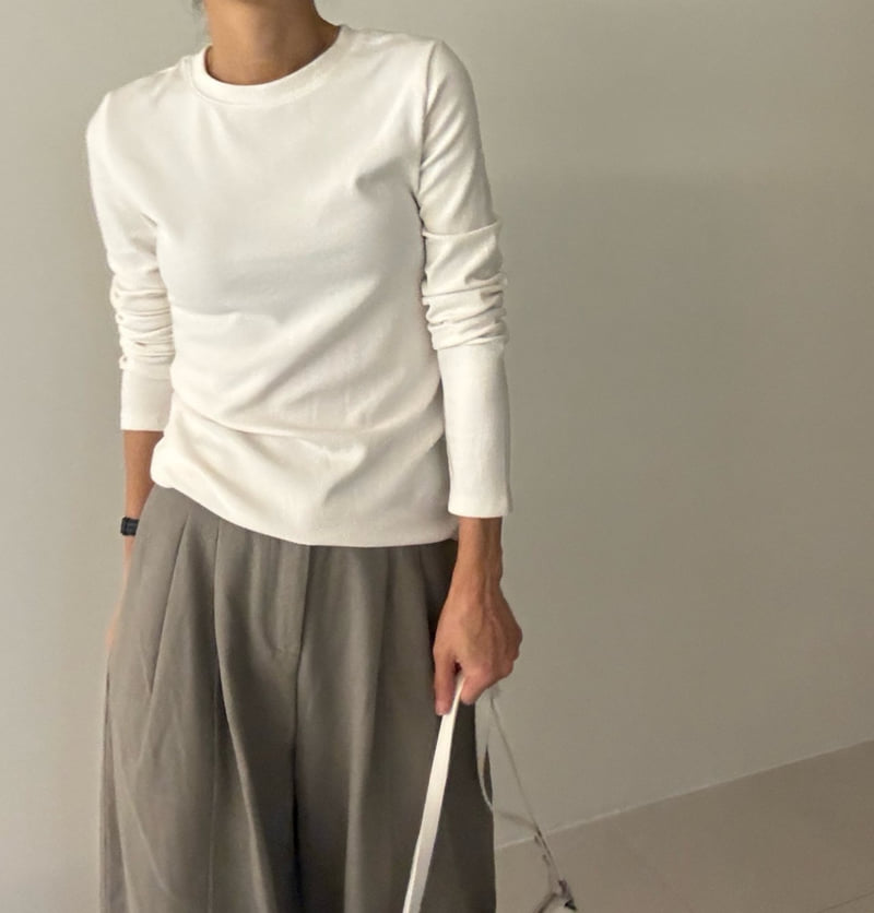 Ripple - Korean Women Fashion - #womensfashion - Basic Fleece Tee - 7